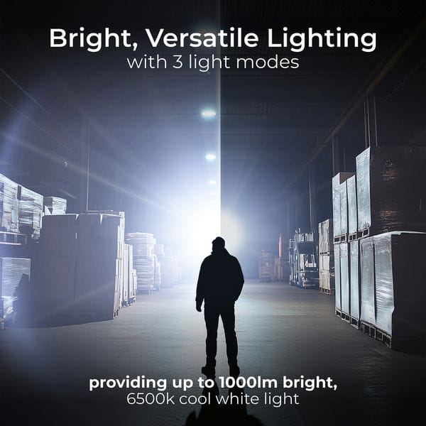 Luceco 9W Multi-Focus LED Torch | High-Power Rechargeable Flashlight - Image 4