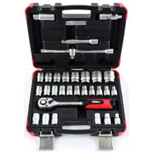 Hilka 32-Piece 1/2 Inch Socket Set | Complete Socket Wrench Kit